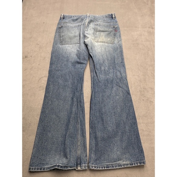 DIESEL Men's Jeans Blue Wash Bootcut Flare Denim Size 32 Made in Italy - Picture 10 of 12
